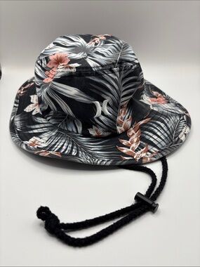 Hurley High Trail Boonie / Bucket Hat Tropical Print Sun Protection